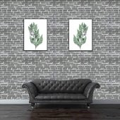 Renkli Duvarlar Kendinden Yapışkanlı Gri Tuğla Desen Duvar Kağıdı Paneli NW24 - 3