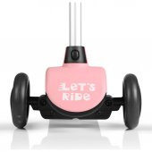 Lets Be Child Lets Ride Led Işıklı Silikon 3 Tekerli Yükseklik Ayarlı Scooter Pembe LC-30908 - 3