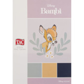 Taç Lisanslı Disney Bambi Baby Açık Lila Pamuklu 100x150 Bebek Pike Takımı - 1