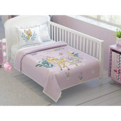 Taç Lisanslı Disney Bambi Baby Açık Lila Pamuklu 100x150 Bebek Pike Takımı - 2