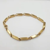 Altın Renk Kalın Köşeli Erkek Bileklik - 10