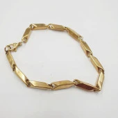 Altın Renk Kalın Köşeli Erkek Bileklik - 11