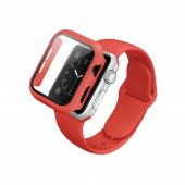 Apple Watch Seri 5 40mm 360 Derece Gard Ekran Koruyucu Kırmızı - 1