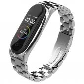 Xiaomi Mi Band 4 (Mi Band 3 Uyumlu) Akıllı Bileklik Metal Kordon Kayış Siyah - 8