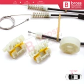 Renault Laguna MK3 2007-2015 5-Kapı 807000002R İçin Elektrikli Ön Sağ Cam Kriko Tamir Seti - 5