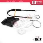 VW New Beetle Cabrio Convertible 2003-2010 1Y0898292 İçin Elektrikli Arka Sağ Cam Kriko Tamir Seti thumbnail 3