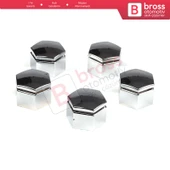 Opel Insignia A G09 2008-2017 13283158 İçin 5 Adet Krom Renk Plastik Bijon Kapağı 21 mm * 22 mm - 1