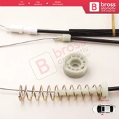 VW EOS 1F7 1F8 2006-2015 Coupe Convertible CC 1Q0837461 İçin Elektrikli Sol Cam Kriko Tamir Seti thumbnail 5