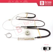 VW EOS 1F7 1F8 2006-2015 Coupe Convertible CC 1Q0837461 İçin Elektrikli Sol Cam Kriko Tamir Seti thumbnail 4