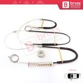 VW EOS 1F7 1F8 2006-2015 Coupe Convertible CC 1Q0837461 İçin Elektrikli Sol Cam Kriko Tamir Seti thumbnail 1