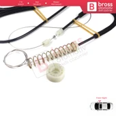 VW EOS 1F7 1F8 2006-2015 2-Kapı Coupe Convertible 1Q0837462 İçin Elektrikli Sağ Cam Kriko Tamir Seti thumbnail 5