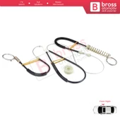 VW EOS 1F7 1F8 2006-2015 2-Kapı Coupe Convertible 1Q0837462 İçin Elektrikli Sağ Cam Kriko Tamir Seti thumbnail 2