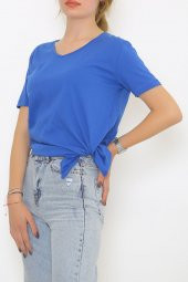 Penye Tunik Tişört Mavi thumbnail 6