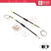 Mercedes S Class W140 1992-1999 4-Kapı Sedan 1407301146 İçin Arka Sol Cam Kriko Tamir Seti - 1