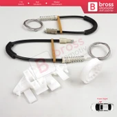 Peugeot 406 8B 8E/F 1995-2004 4/5 Kapı 9222F4 İçin Ön Sağ Kapı Cam Kriko Tamir Seti - 5