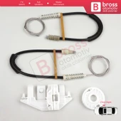 Peugeot 406 8B 8E/F 1995-2004 4/5 Kapı 9222F4 İçin Ön Sağ Kapı Cam Kriko Tamir Seti - 1