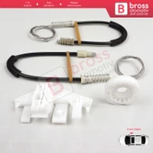 Peugeot 406 8B 8E/F 1995-2004 4/5 Kapı 9222F4 İçin Ön Sağ Kapı Cam Kriko Tamir Seti - 4