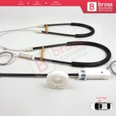 Porsche Boxster MK2 Cayman 987 2004-2013 Convertible Coupe 98754207601 İçin Sağ Cam Kriko Tamir Seti thumbnail 4