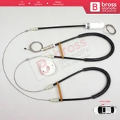 Porsche Boxster MK2 Cayman 987 2004-2013 Convertible Coupe 98754207601 İçin Sağ Cam Kriko Tamir Seti thumbnail 2