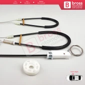 Porsche Boxster MK2 Cayman 987 2004-2013 Convertible Coupe 98754207601 İçin Sağ Cam Kriko Tamir Seti thumbnail 3