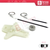 VW Jetta Golf MK5 A5 1K R32 GTI Plus 5M1 1K4839461 İçin Arka Sol Kapı Cam Kriko Tamir Seti - 3