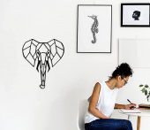 Metal Tablo Geometrik Fil Duvar Süsü 56cm*50cm - 2