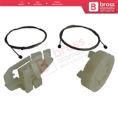 Renault Modus 2003-2008 Makyajsız Kasa 8200277578 İçin Elektrikli Ön Sağ Kapı Cam Kriko Tamir Seti - 3