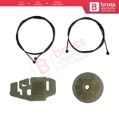 Renault Modus 2003-2008 Makyajsız Kasa 8200277578 İçin Elektrikli Ön Sağ Kapı Cam Kriko Tamir Seti - 1