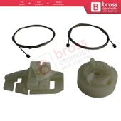 Renault Modus 2003-2008 Makyajsız Kasa 8200277578 İçin Elektrikli Ön Sağ Kapı Cam Kriko Tamir Seti - 4