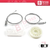 Mercedes CLK Class W209 C209 A209 2002-2009 Coupe Convertible İçin Arka Sağ Cam Kriko Tamir Seti thumbnail 3