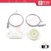 Mercedes CLK Class W209 C209 A209 2002-2009 Coupe Convertible İçin Arka Sağ Cam Kriko Tamir Seti thumbnail 2