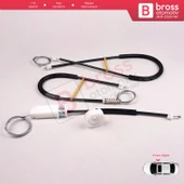 VW New Beetle Cabriolet Convertible 2003-2010 1Y0837462 İçin Elektrikli Ön Sağ Cam Kriko Tamir Seti - 5