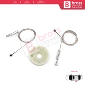 Ford Focus MK1 1998-2005 4/5 Kapı Hatchback Sedan Wagon 1138204 İçin Arka Sol Cam Kriko Tamir Seti - 1