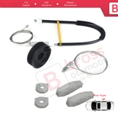 Renault Megane MK1 1996-2003 Cabrio Convertible 7700848451 İçin Elektrikli Arka Sağ Cam Kriko Seti thumbnail 5