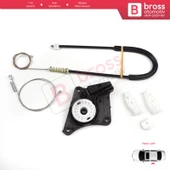 VW New Beetle Cabriolet Convertible 2003-2010 1Y0898291 İçin Elektrikli Arka Sol Cam Kriko Seti thumbnail 1