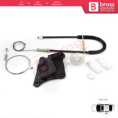 VW New Beetle Cabriolet Convertible 2003-2010 1Y0898291 İçin Elektrikli Arka Sol Cam Kriko Seti thumbnail 4