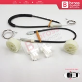 Citroen Saxo S0 S1 1996-2003 5-Kapı 9221H2 9222H4 İçin Ön Sol veya Sağ Kapı Cam Kriko Tamir Seti - 5