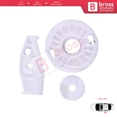 VW Beetle Cabriolet 2003-2010 İçin Arka Sol Sürgülü Cam Seti - 4