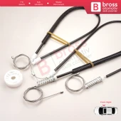 Peugeot 206 CC 2D T16 2000-2008 2-Kapı Coupe Cabrio 9648636980 İçin Ön Sağ Cam Kriko Tamir Seti - 4