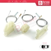 MAN Truck Kamyon Çekici TGS TGX MK1 2006-2021 81626456039 İçin Ön Sol Kapı Cam Kriko Ayak Tamir Seti - 5