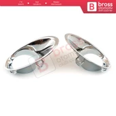 Renault Megane MK3 İçin Sis Far Çerçeve Seti Nikelajlı 261521021R thumbnail 4