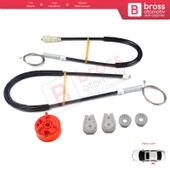 Citroen C3 Pluriel MK1 Cabrio Convertible 2003-2010 İçin Elektrikli Arka Sol Cam Kriko Tamir Seti thumbnail 2