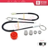 Citroen C3 Pluriel MK1 Cabrio Convertible 2003-2010 İçin Elektrikli Arka Sol Cam Kriko Tamir Seti thumbnail 3