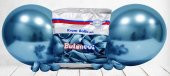 BALON KROM PARLAK 10 İNC MAVİ 50 ADET - 5