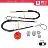 Citroen C3 Pluriel MK1 Cabrio 2003-2010 9643071180 İçin Elektrikli Arka Sağ Cam Kriko Tamir Seti - 2