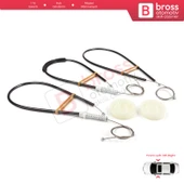 Smart Roadster 452 2003-2005 Coupe Convertible İçin Ön Sağ veya Sol Cam Kriko Tamir Seti thumbnail 4