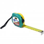 BTS 12296 Şerit Metre Sarı Yeşil Stoplu 5 m x 25 mm - 1