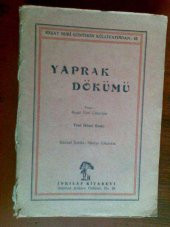 YAPRAK DÖKÜMÜ REŞAT NURİ GÜNTEKİN 1960 - 1