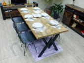 Ntconcept Doğal Ağaç Yemek Masası -  (85CM-125CM MASA) - 2