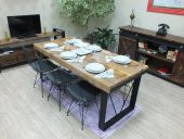 Ntconcept Masif Ağaç Yemek Masası -  85CM-150CM MASA - 1